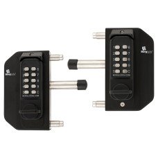 BL3030 External Marine Grade Easicode Pro Back to Back Mini Push Button Gate Code Lock - Black