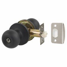 Exel Bala Hotel Mortice Door Knobset - Bathroom - 65mm Rose Diameter - Matt Black