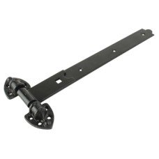 GateMate Heavy Duty Reversible Hook & Band Gate Hinge - 900 x 56mm - Black Galvanised - Pair