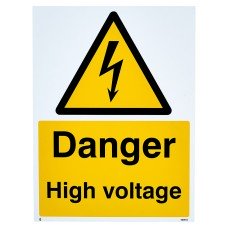 Exel Danger High Voltage Sign - 300 x 400mm - Rigid Plastic