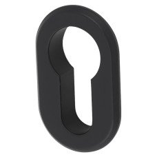 Hoppe Mini Rose Escutcheon - 28 x 46mm - Euro - Matt Black - Pair