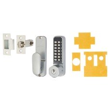 Borg BL2701 Easicode Pro Push Button Code Lock and Latch with Intumescent - Holdback Option - Grey