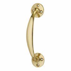 Victorian Bow Door Pull Handle - Screw Fix - 150 x 35mm - Polished Brass Victorian Bow Door Pull Handle - Screw Fix - 150 x 35mm - Polished Brass