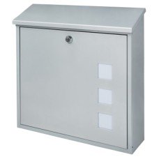Burg Wachter Aire Postbox - 370 x 364 x 114mm - Silver