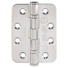 Eclipse Radius Ball Bearing Marine Grade Fire Door Hinge - 102 x 76 x 3mm - Sat Stainless - Pair