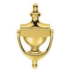 Exel Victorian Plain Edge Urn Door Knocker - 165 x 75mm - Polished Brass