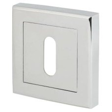 Exel Square Escutcheon - 52 x 52mm- Keyhole - Polished Chrome 