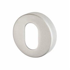 Exel Puma Escutcheon - 53mm Diameter - Oval - Satin Aluminium