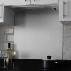 Exel Aluminium Kitchen Splashback - 600 x 750mm - Gloss Brushed Aluminium