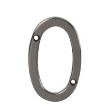 76mm Screw Fix Door Numeral - 0 - Bright Bronze