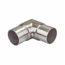 SWR Balustrade 90° Sharp Elbow Tube Connector - 304 Brushed Satin Stainless Steel 