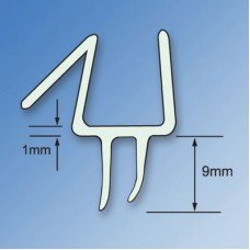 Exel Clear PVC Shower Seal - Bottom Wipe Seal with Drip Rail - Suits 10mm Glass