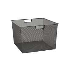 elfa Top Track System - Click In Deep Mesh Basket for Gliding Frame - 427 x 427 x 285mm - Graphite