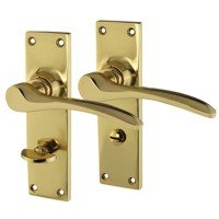 Hampstead Polished Brass Bathroom Door H...