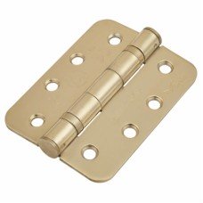 Enduro Radius Twin Ball Bearing Grade 13 Butt Fire Door Hinge - 102 x 76 x 3mm - PVD Brass - Pair