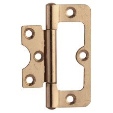 Hurlinge Cabinet Hinge - 75 x 51 x 1.5mm - Polished Brass - Pair