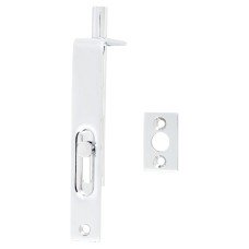 Exel Slide Action Flush Bolt - 102 x 16mm - Polished Chrome