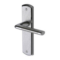 M Marcus Satin Chrome Latch Door Handle - Lena Range - 190 x 48mm