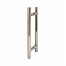 Exel 19mm T-Bar Door Pull Handle - Back to Back - 229mm Centres - Polished Stainless Steel