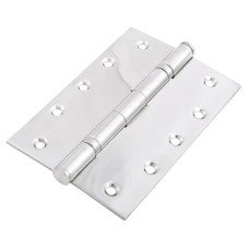 Heavy Duty Ball Bearing Butt Door Hinge - 152 x 102 x 3mm - Polished Stainless Steel - Pair