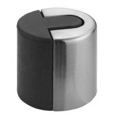 Hampstead Designer Floor Mounted Door Stop - 40 x 40mm - Satin Stainless Steel
