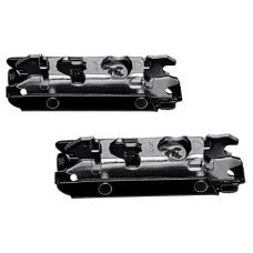 Blum CLIP Straight Cabinet Mounting Plate - Screw On - 3mm Spacing - Steel - Black Onyx - Pair
