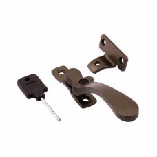 Hampstead Victorian Locking Wedge Casement Window Fastener - Reversible - Antique Bronze