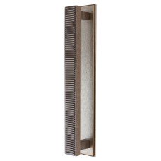 Hendel & Hendel Barrington Ribbed Cabinet Pull Handle on Backplate - 160mm Centres - Bronze