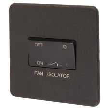 Knightsbridge 10AX 1 Gang Triple Pole Fan Isolator Switch - Smoked Bronze 