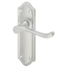 Exel Satin Chrome Scroll Latch Door Handle - Ashmead Range - 168 x 46mm