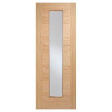 LPD Vancouver Long Light Glazed Pre-Finished Solid Internal FD30 Fire Door - 1981 x 762mm - Oak