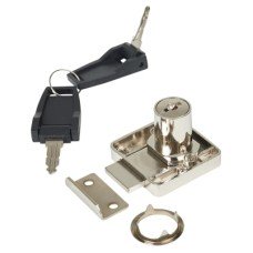 Cylinder Deadbolt Drawer Lock - 18 x 22mm - Keyed Alike - Differ 3 - Nickel Plated