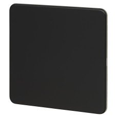 Knightsbridge 1 Gang Blank Plate - Matt Black