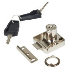 Cabinet Slam Lock - 18 x 22mm - Keyed to Differ - Polished Chrome