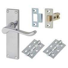 Exel Victorian Scroll Latch Door Handle Kit - Polished Chrome