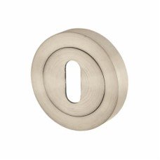 Exel Escutcheon - 50mm Diameter - Keyhole - Satin Nickel