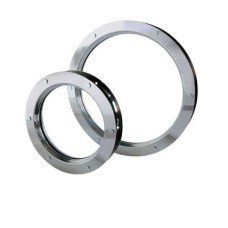 North 4 Designs Single Glazed Round Vision Panel - 288mm Diameter - FD30 - Polished Stainless Steel