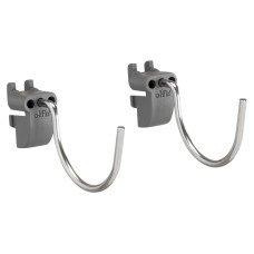 elfa Garage Storage Top Track System - Small Round Hook for Storing Board - Grey - Pack of 2