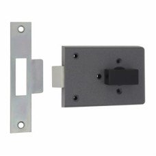 Fire Brigade FB4 Rim Slam Lock - 110mm Case - 45mm Backset - Right Hand - Open Out - Silver