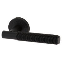Exel Matt Black Reeded Door Handles on R...