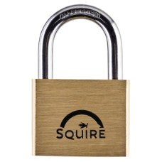 Squire Lion Open Shackle Padlock - 50mm Body - 30 x 28mm Shackle - Brass