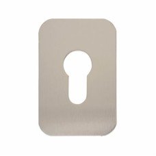 Exel Jumbo Adhesive Fixing Escutcheon - 75 x 50mm - Euro - Satin Stainless Steel