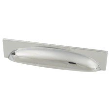 Crofts & Assinder Georgia Cabinet Cup Handle - 128mm Centres - Polished Chrome