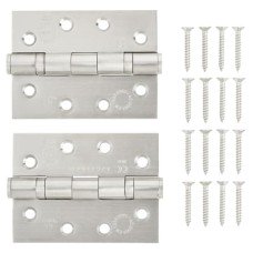 Exel Twin Ball Bearing Grade 13 Butt Fire Door Hinge - 100 x 75 x 3mm - 201 Sat Stainless - Pair Exel Twin Ball Bearing Grade 13 Butt Fire Door Hinge - 100 x 75 x 3mm - 201 Sat Stainless - Pair