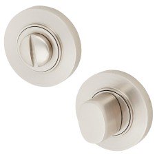 Burlington BUR81 by Frelan Bathroom Turn & Release with Plain Rose - 53mm Diameter - Satin Nickel