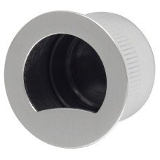 M Marcus Round Door Edge Flush Pull - Satin Chrome