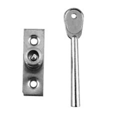 Vertical Sliding Sash Window Stop - 51 x 17mm - Pack of 2 with 1 Key - Zinc Plated Vertical Sliding Sash Window Stop - 51 x 17mm - Pack of 2 with 1 Key - Zinc Plated