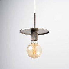 Exel Savaneta Knurled Ceiling Light Pendant - Satin Nickel Fittings and Plate