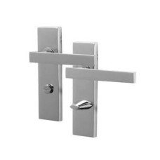 Heritage Brass by M Marcus Polished Chrome Bathroom Door Handle - Delta Range - 157 x 43mm