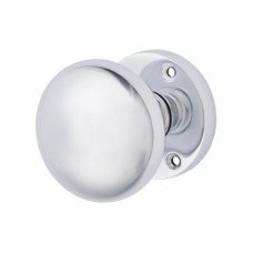 Exel Round Mortice Door Knob - 58mm Rose Diameter - Polished Chrome Exel Round Mortice Door Knob - 58mm Rose Diameter - Polished Chrome